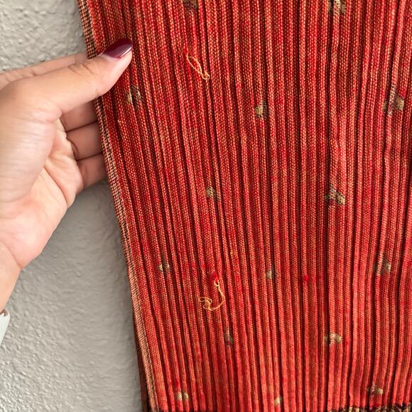 Pashmina 55% Pashmina 45% Silk Scarf Orange Brown Fall Colors One Size - Picture 5 of 7